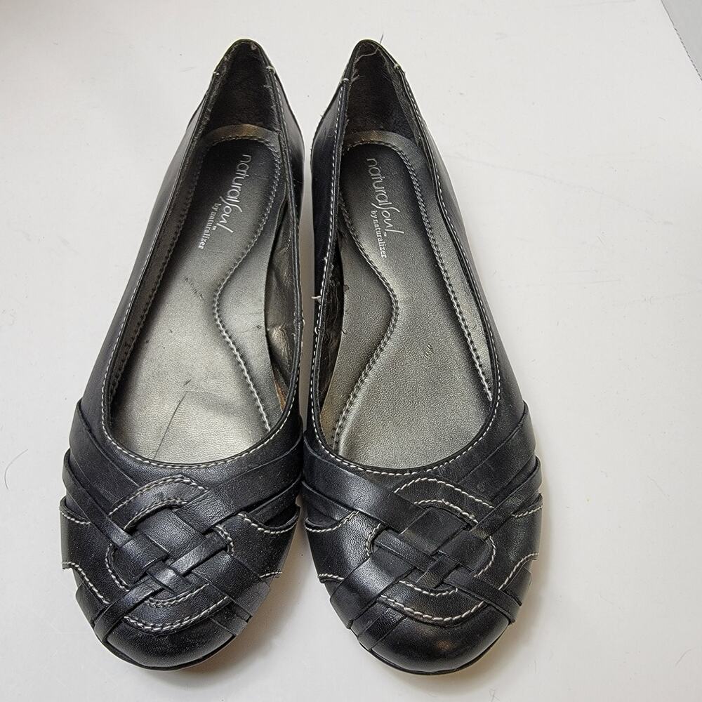 Naturalizer Natural Soul Ballet Shoes Womens 7 M Black Comfort Celtic Knot Dress